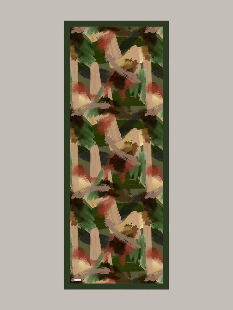 Fırça Koleksiyonu - Orman Tek Taraf Şal - 1