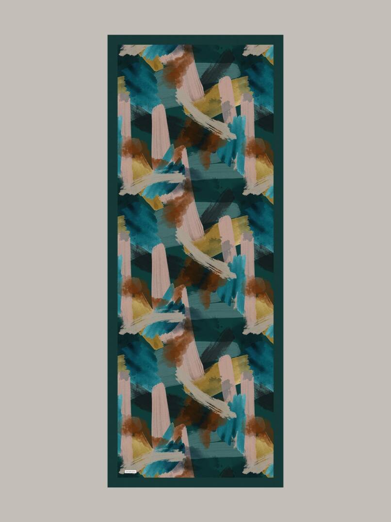 Fırça Koleksiyonu - Turkuaz Tek Taraf Şal - 1