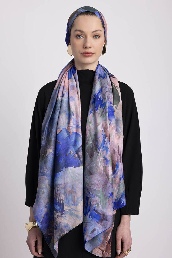 Gülce Koleksiyonu - Deniz Sırrı Çift Taraf Şal - 4