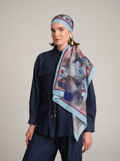 Hâle Koleksiyonu - Safir Tek Taraf Şal - 3