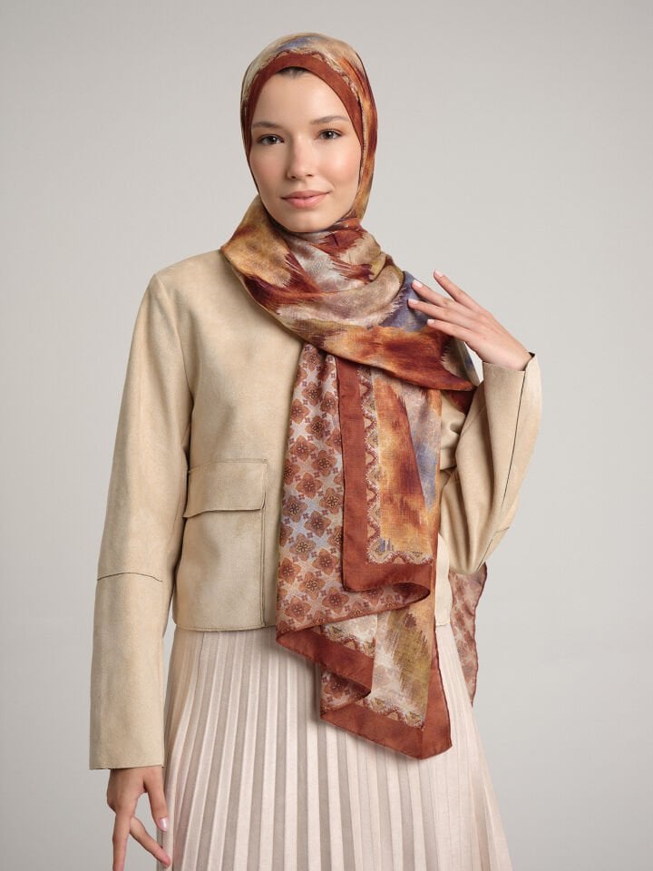 Suyolu Koleksiyonu Kiremit Yürüyüşü Şal