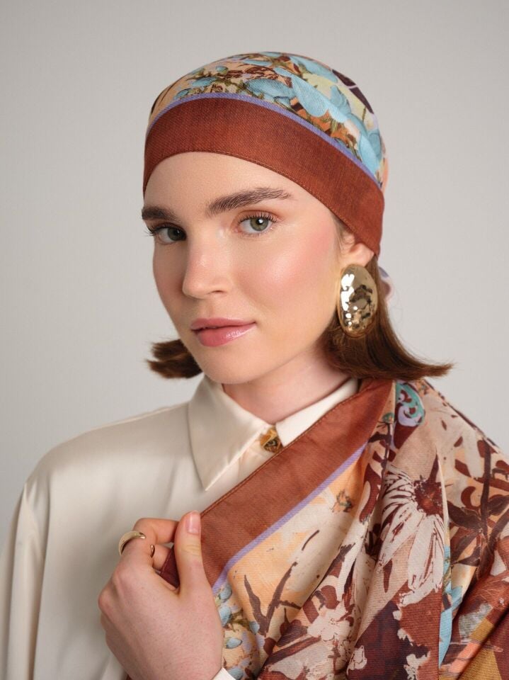 Nakkaş Avlusu Koleksiyonu Kiremit Işığı Şal