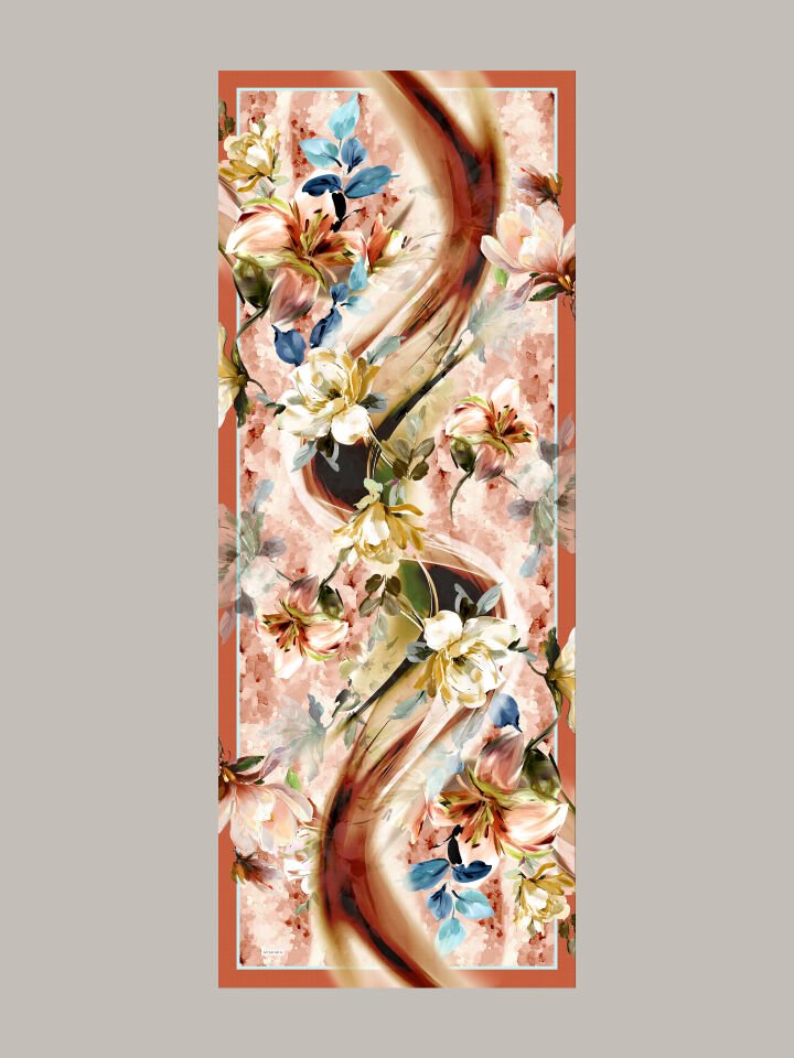 Çiçek Hattı Koleksiyonu Kehribar Rüzgârı Şal