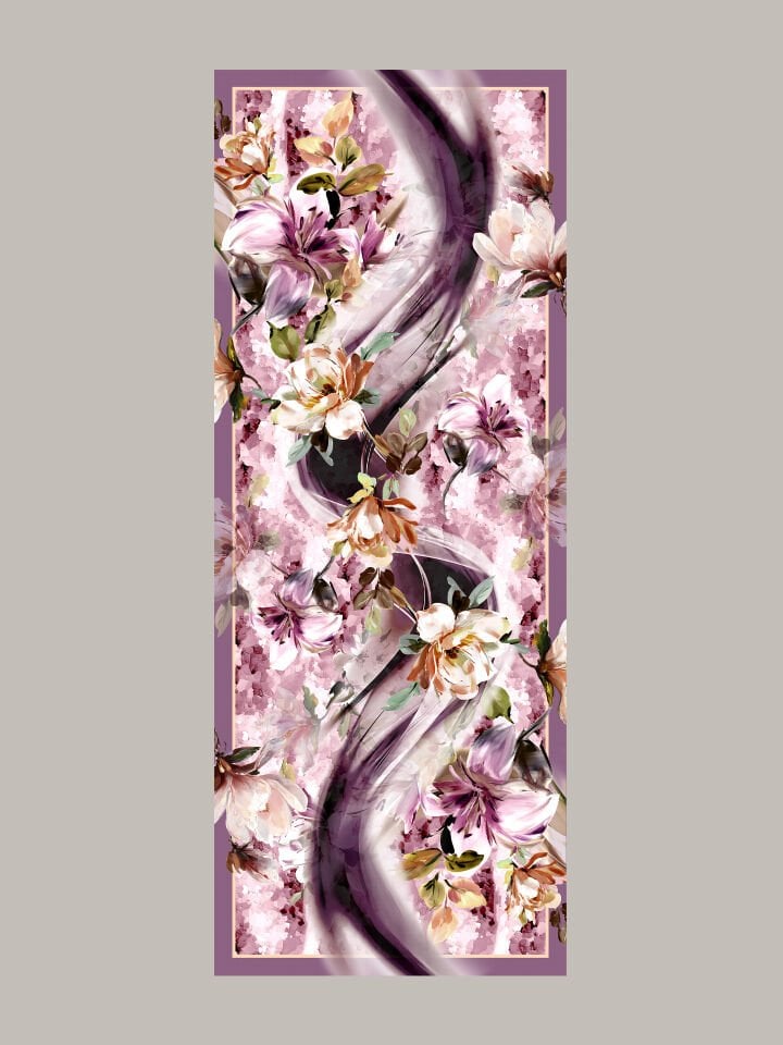 Çiçek Hattı Koleksiyonu Erguvan Kavis Şal