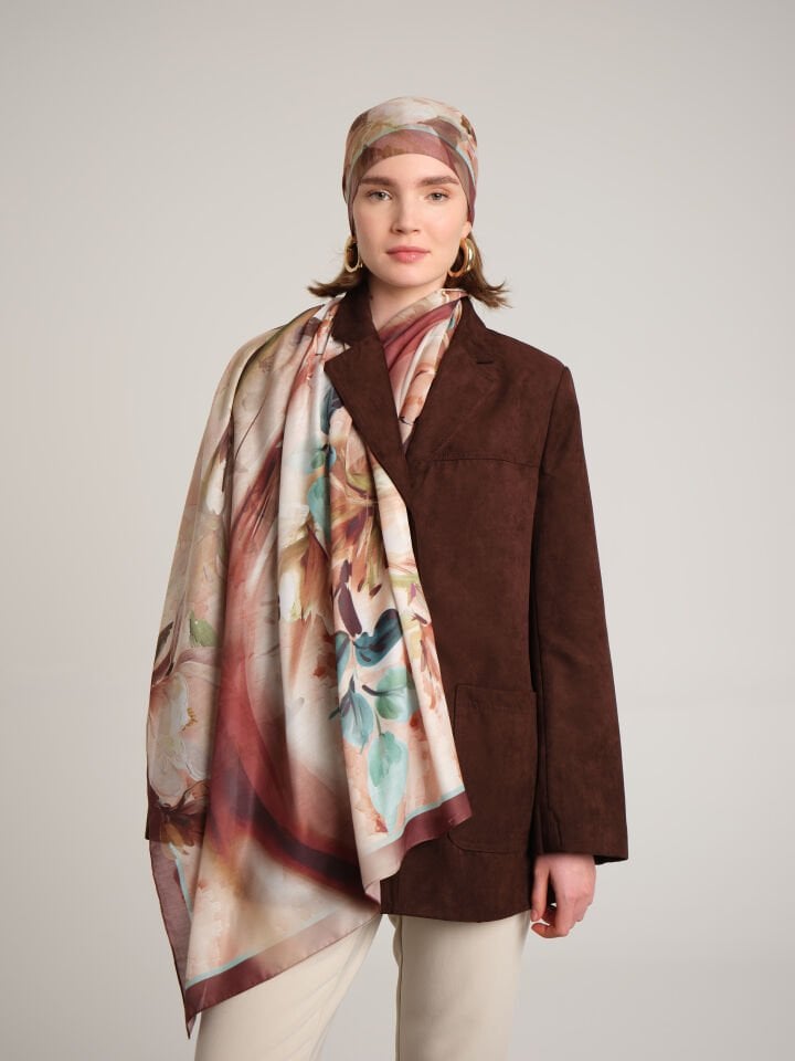 Çiçek Hattı Koleksiyonu Kum Kıyısı Şal