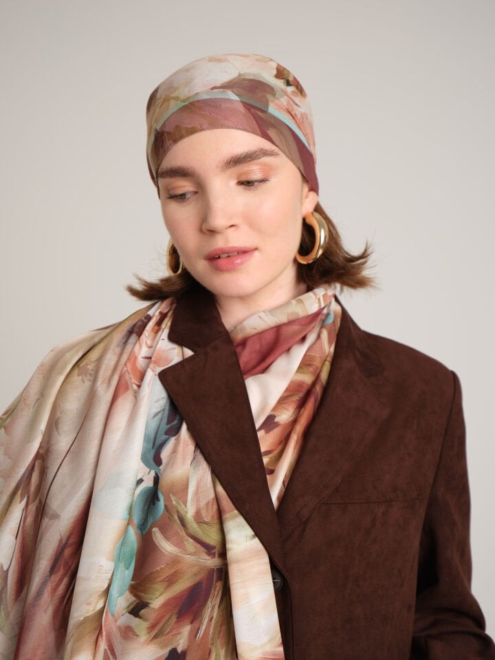 Çiçek Hattı Koleksiyonu Kum Kıyısı Şal