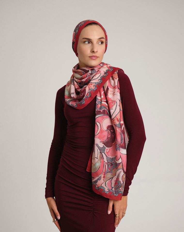 Mihrimah Koleksiyonu Kızıl Tuğra Şal
