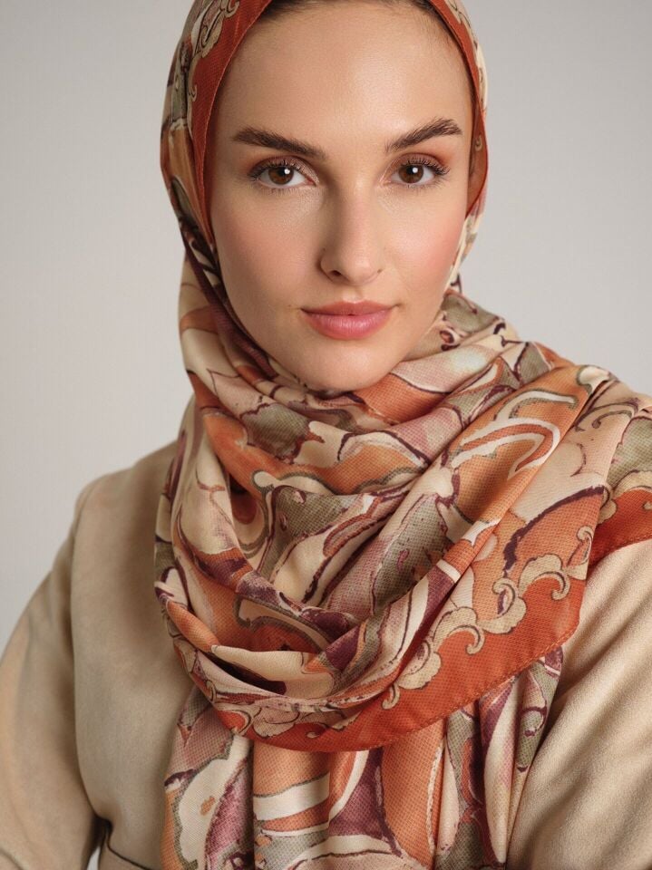 Mihrimah Koleksiyonu Kehribar Kemer Şal