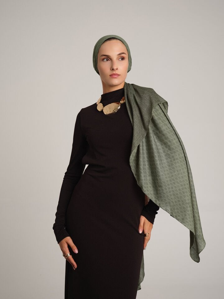 Katre-i Zerâfet Koleksiyonu Fıstık Yeşili Nefes Şal
