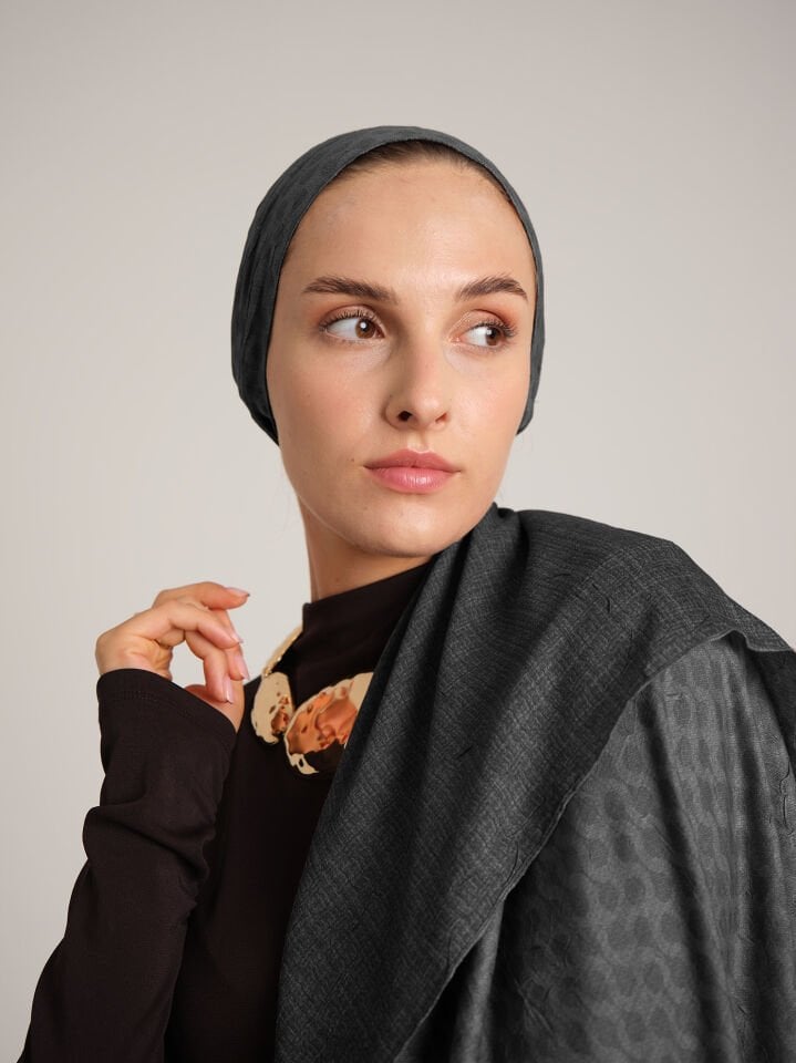 Katre-i Zerâfet Koleksiyonu Kurşuni Siluet Şal