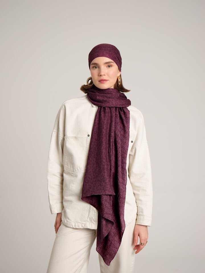 Barçın Koleksiyonu Kızıl Tünek Şal