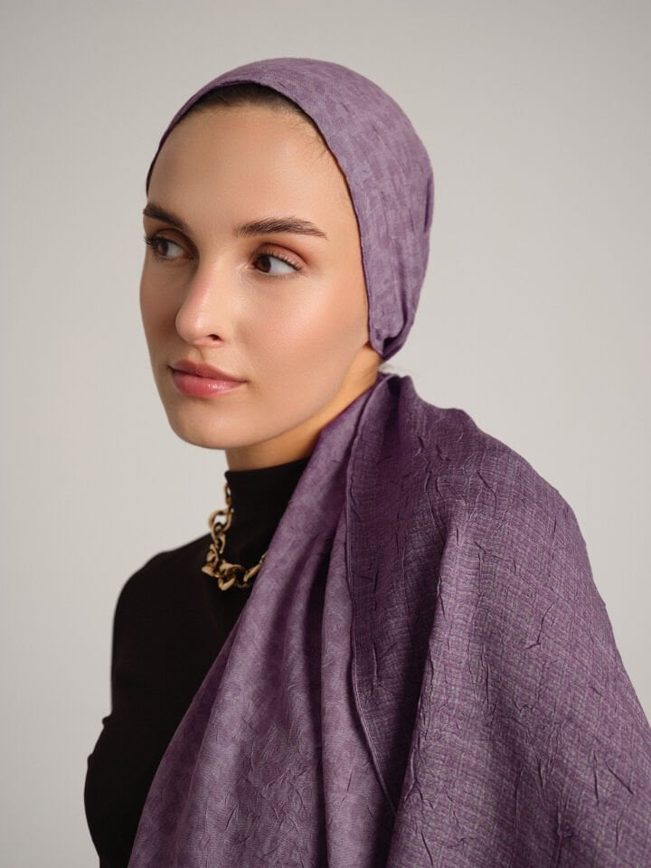 Barçın Koleksiyonu Leylak Dumanı Şal