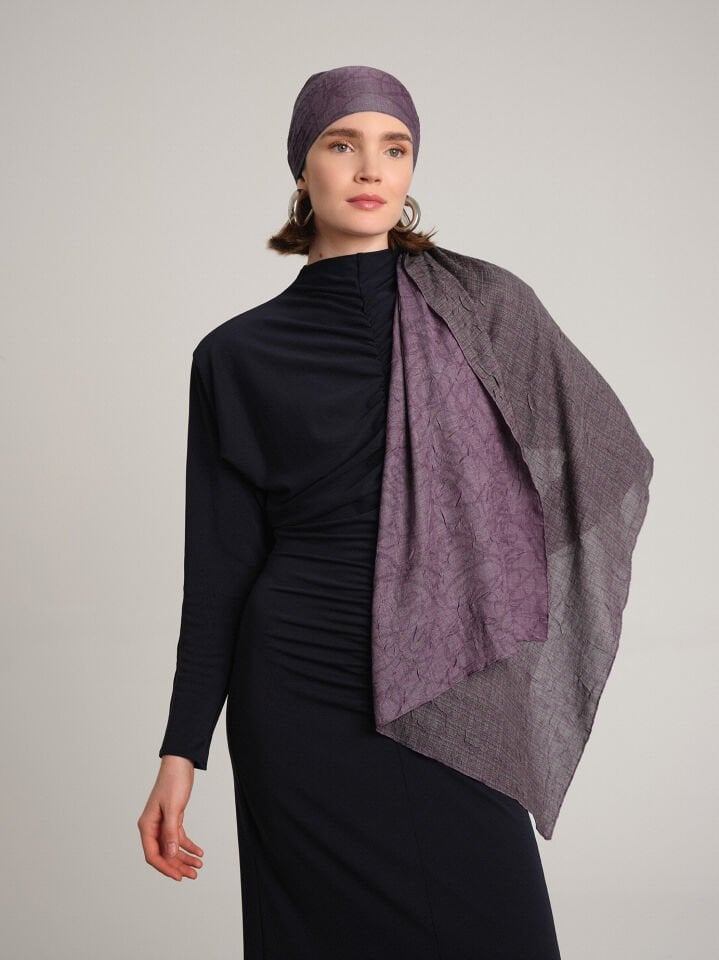 Şebnem Hattı Koleksiyonu Leylak Esinti Şal