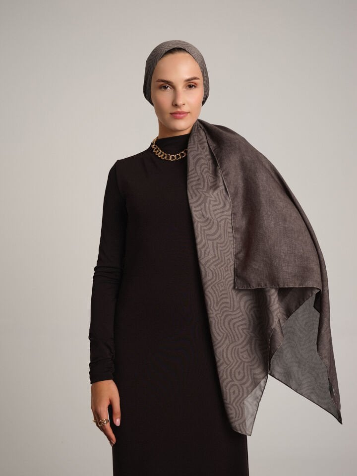 Şiraze Koleksiyonu Taş Grisi Şal