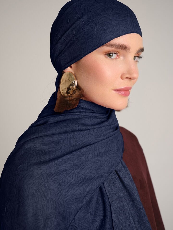 Bengi Koleksiyonu Lacivert Şal