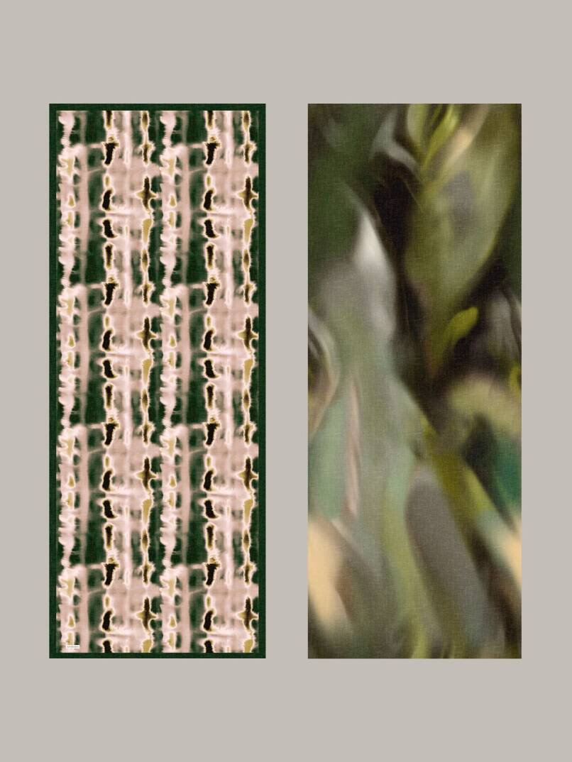 Kadim Hatlar Kolleksiyonu - Çam Çift Taraf Şal - 9