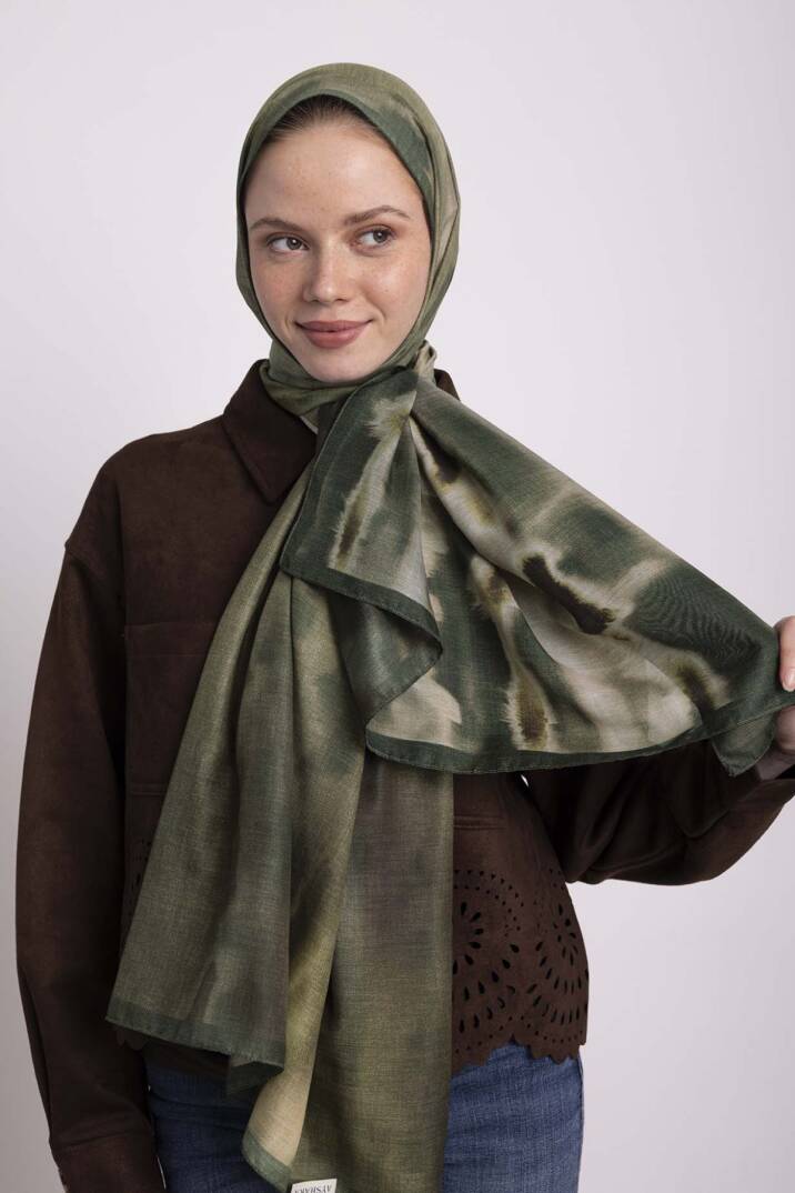 Kadim Hatlar Kolleksiyonu - Çam Çift Taraf Şal - 1