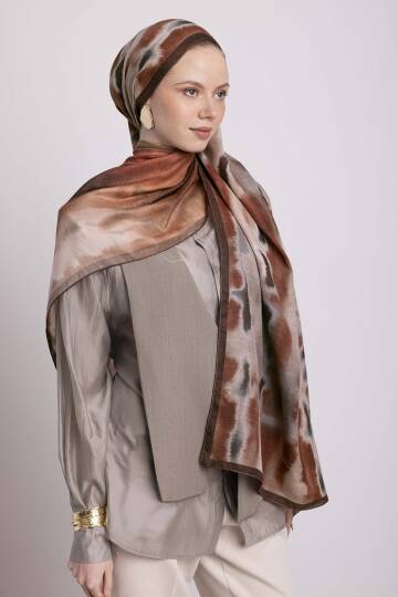 Kadim Hatlar Kolleksiyonu - Kiremit Çift Taraf Şal - 4