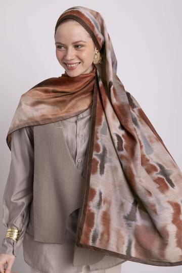 Kadim Hatlar Kolleksiyonu - Kiremit Çift Taraf Şal - 7