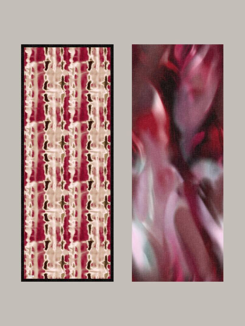 Kadim Hatlar Kolleksiyonu - Kızıl Çift Taraf Şal - 9