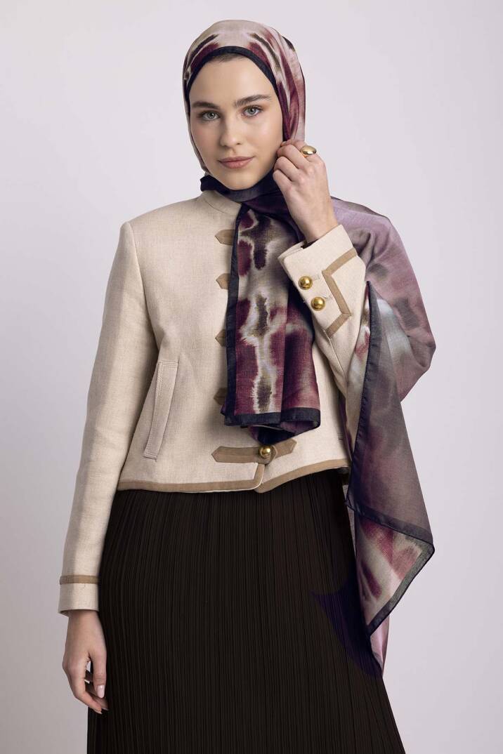 Kadim Hatlar Kolleksiyonu - Kızıl Çift Taraf Şal - 6