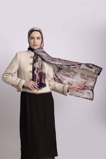 Kadim Hatlar Kolleksiyonu - Kızıl Çift Taraf Şal - 4