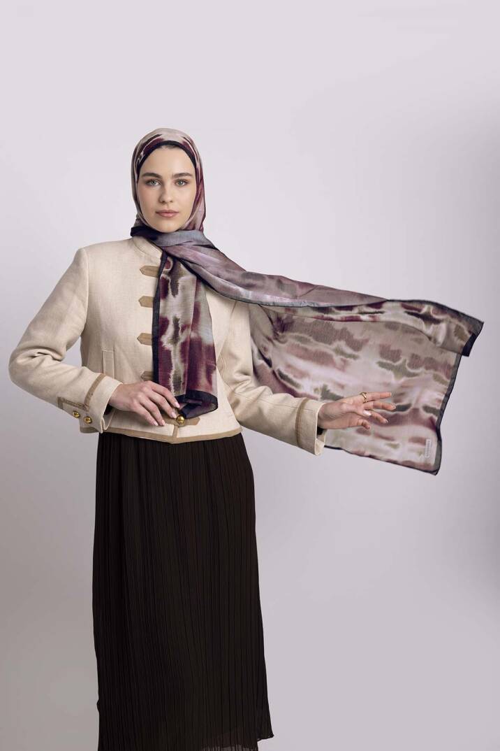 Kadim Hatlar Kolleksiyonu - Kızıl Çift Taraf Şal - 4