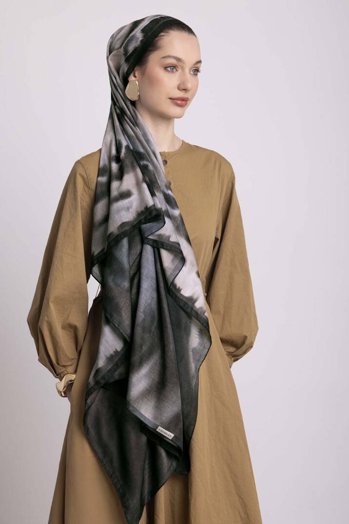 Kadim Hatlar Kolleksiyonu - Kömür Çift Taraf Şal - 2