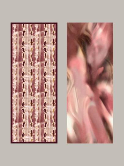 Kadim Hatlar Kolleksiyonu - Mürdüm Çift Taraf Şal - 3