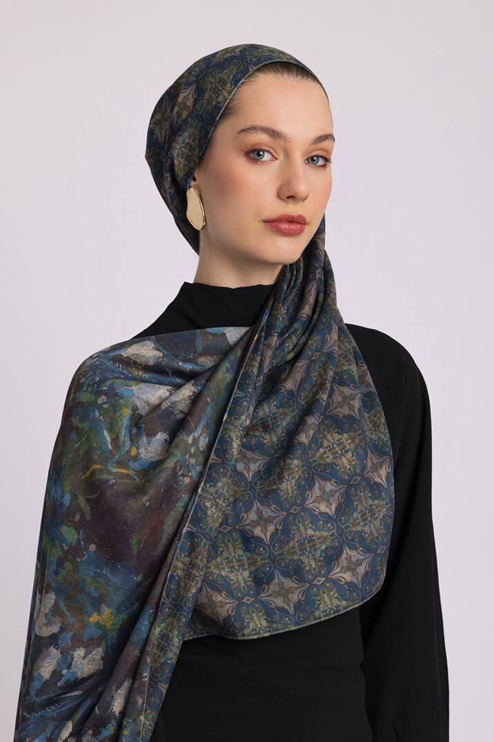 Kardelen Koleksiyonu - Buzul Esintisi Çift Taraf Şal - 1