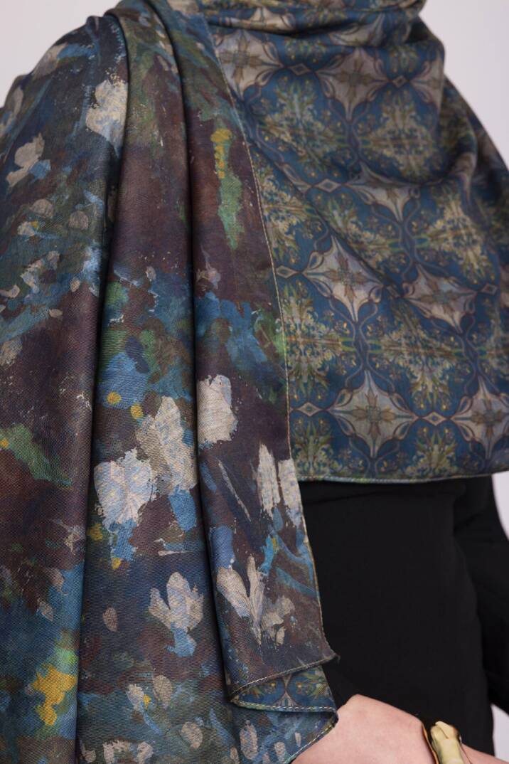 Kardelen Koleksiyonu - Buzul Esintisi Çift Taraf Şal - 2