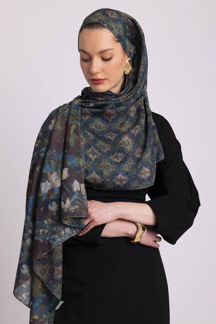 Kardelen Koleksiyonu - Buzul Esintisi Çift Taraf Şal - 5