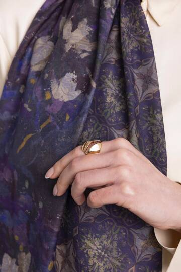 Kardelen Koleksiyonu - Garnet Asaleti Çift Taraf Şal - 2