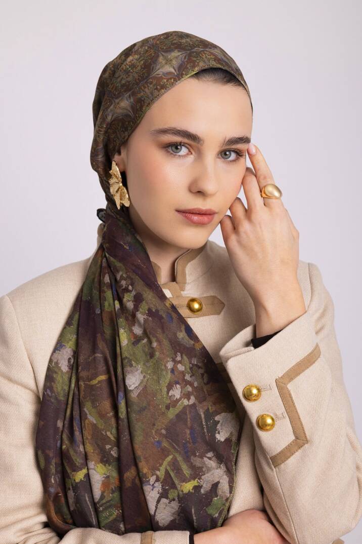 Kardelen Koleksiyonu - Kış Filizi Çift Taraf Şal - 1