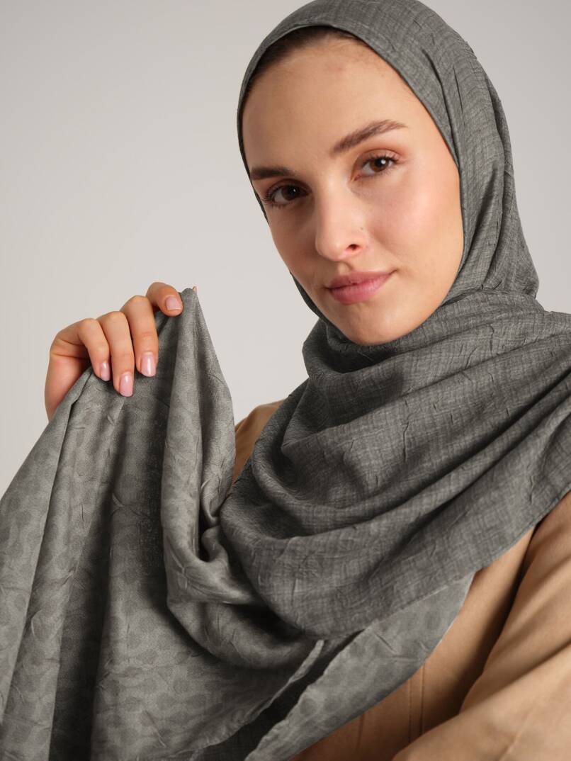 Katre-i Zerâfet Koleksiyonu - Çini Beji Çift Taraf Şal - 1