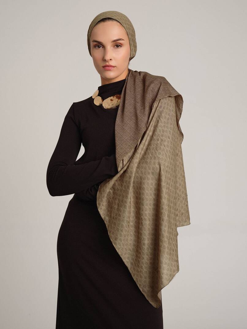 Katre-i Zerâfet Koleksiyonu - Kum Beji Mîzan Çift Taraf Şal - 1