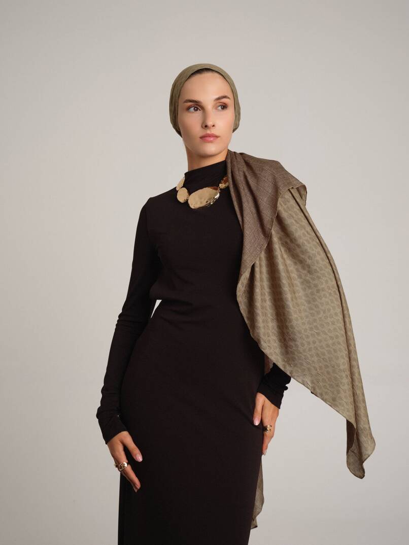 Katre-i Zerâfet Koleksiyonu - Kum Beji Mîzan Çift Taraf Şal - 3