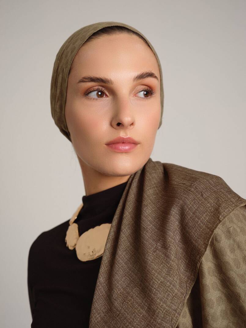 Katre-i Zerâfet Koleksiyonu - Kum Beji Mîzan Çift Taraf Şal - 4