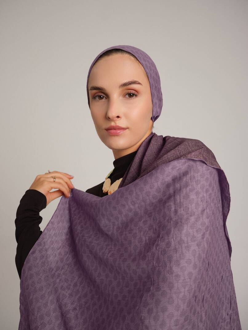 Katre-i Zerâfet Koleksiyonu - Şeftali Pembesi Çift Taraf Şal - 1