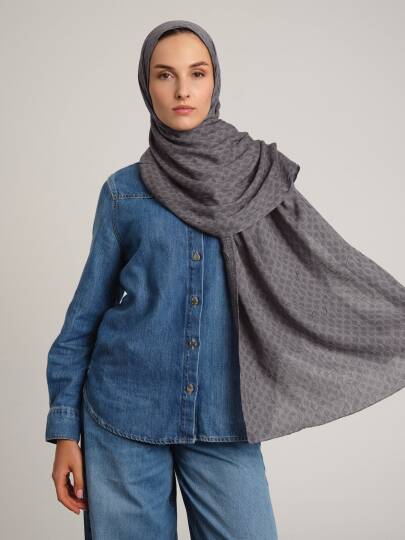 Katre-i Zerâfet Koleksiyonu - Sisli Kurşun Çift Taraf Şal