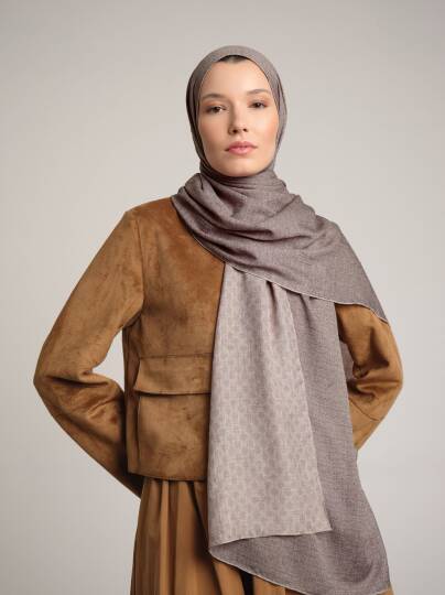Katre-i Zerâfet Koleksiyonu - Zerâfet Kremi Çift Taraf Şal