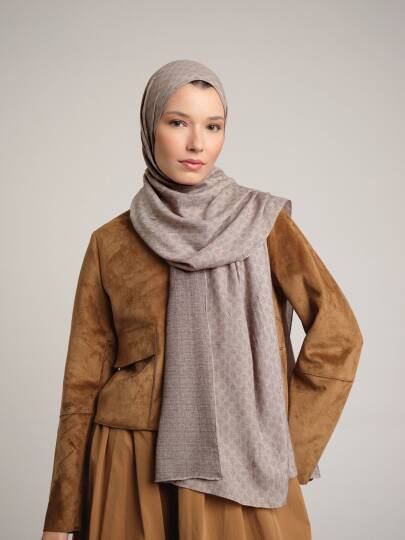 Katre-i Zerâfet Koleksiyonu - Zerâfet Kremi Çift Taraf Şal - 6