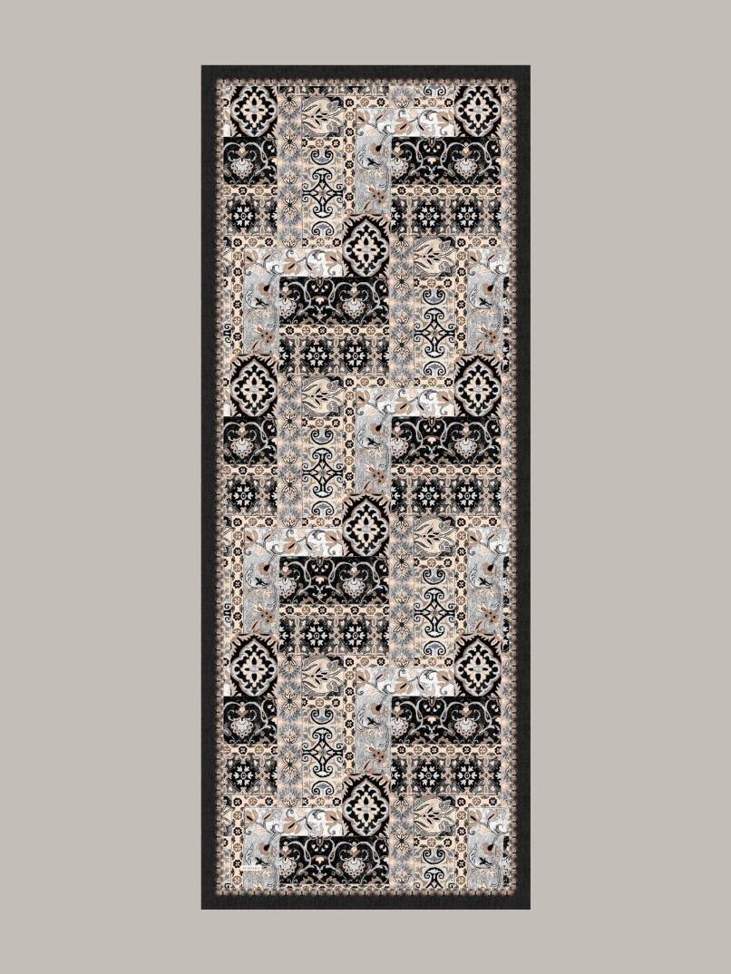 Kırkpare Koleksiyonu - Karakalem Tek Taraf Şal - 1