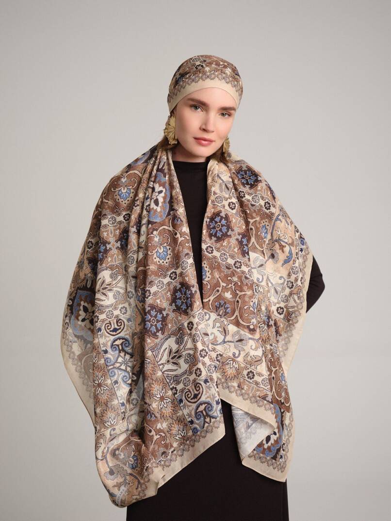 Kırkpare Koleksiyonu - Kumtaşı Tek Taraf Şal - 3