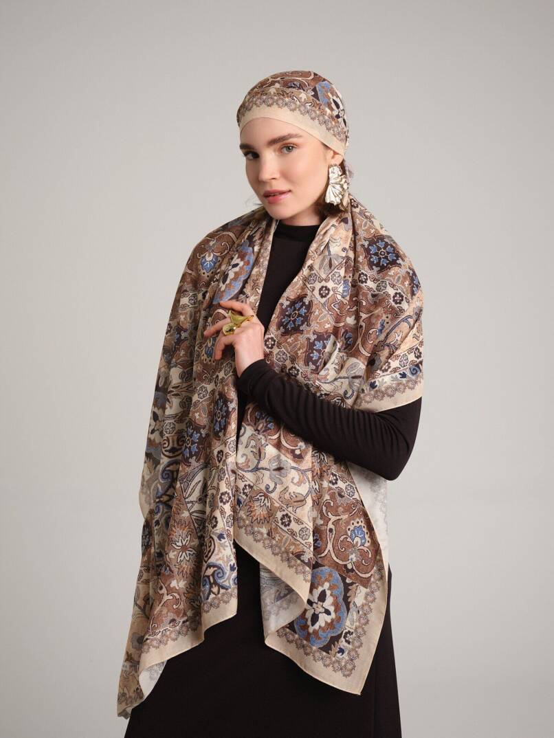 Kırkpare Koleksiyonu - Kumtaşı Tek Taraf Şal - 4
