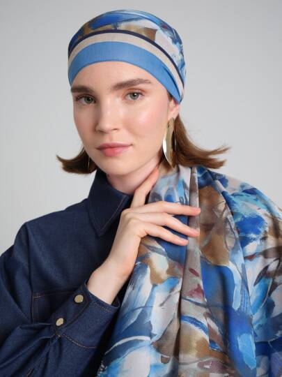 Kökbahar Koleksiyonu - Çini Şafak Tek Taraf Şal - 2