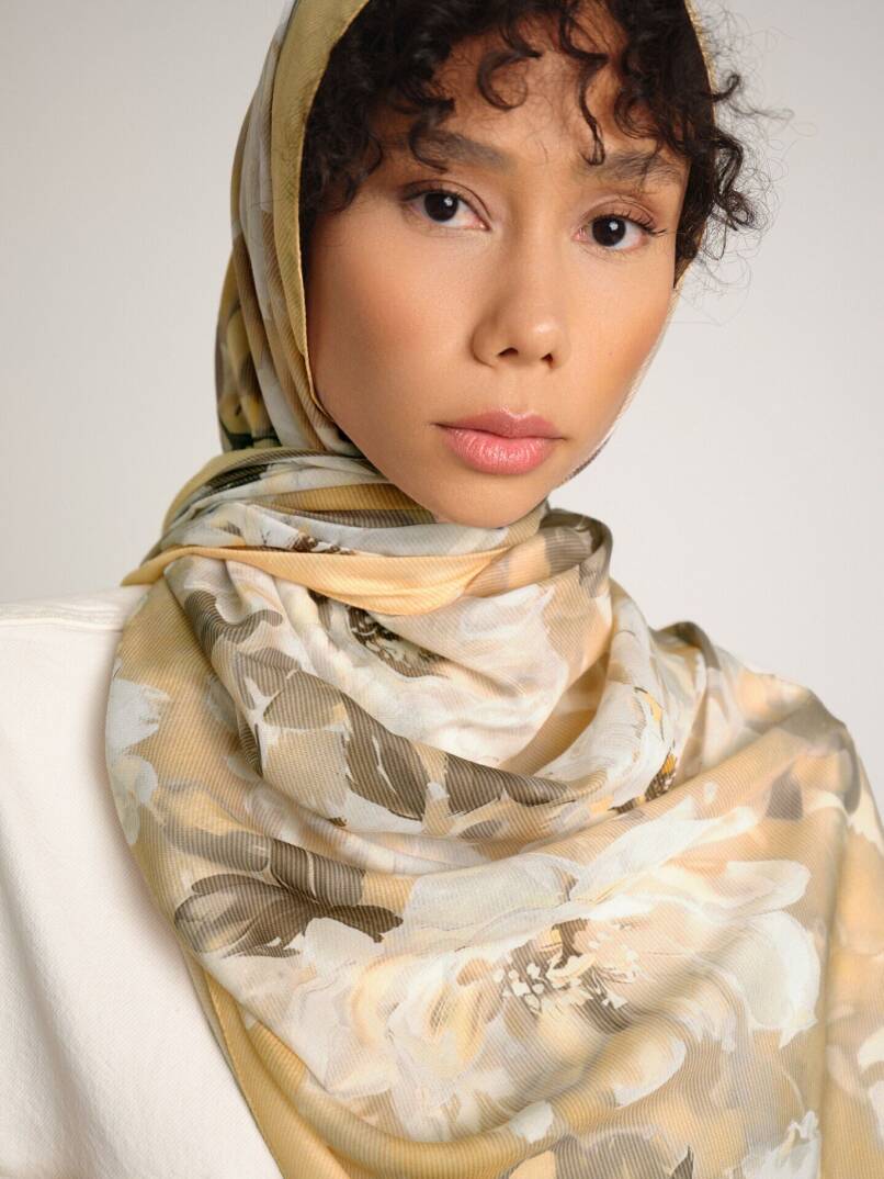 Mahperi  Koleksiyonu - Altın Avlu Tek Taraf Şal - 2