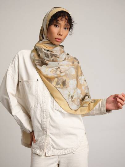 Mahperi  Koleksiyonu - Altın Avlu Tek Taraf Şal - 3