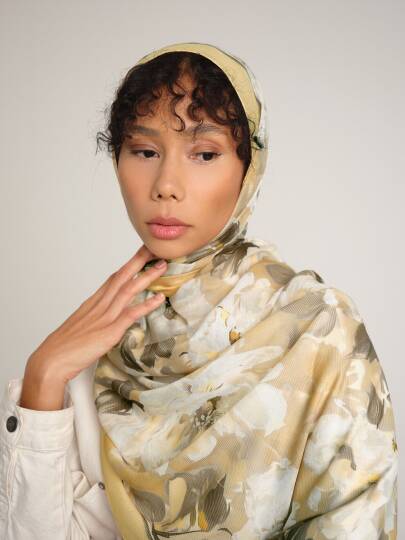 Mahperi  Koleksiyonu - Altın Avlu Tek Taraf Şal - 4
