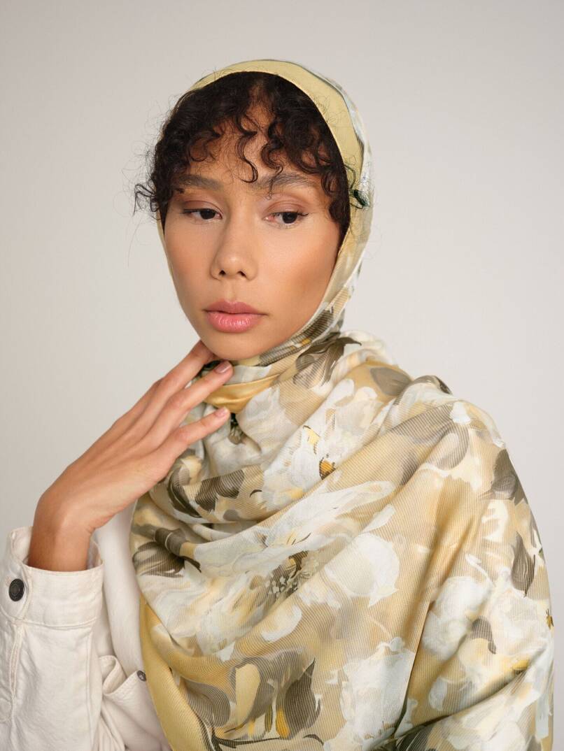 Mahperi  Koleksiyonu - Altın Avlu Tek Taraf Şal - 4